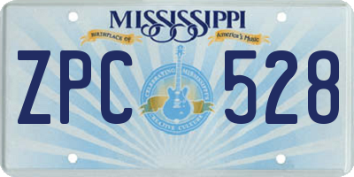 MS license plate ZPC528