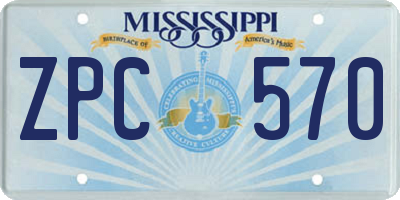 MS license plate ZPC570