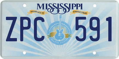 MS license plate ZPC591