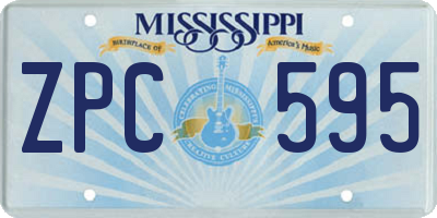 MS license plate ZPC595
