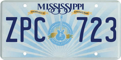MS license plate ZPC723