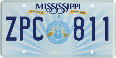 MS license plate ZPC811