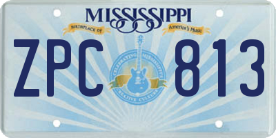 MS license plate ZPC813