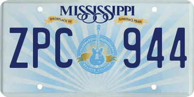 MS license plate ZPC944