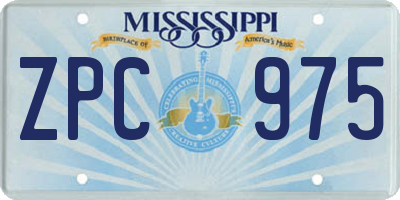 MS license plate ZPC975