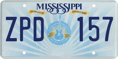 MS license plate ZPD157