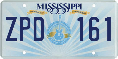 MS license plate ZPD161