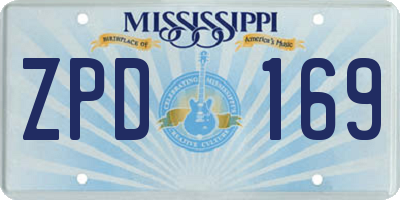 MS license plate ZPD169