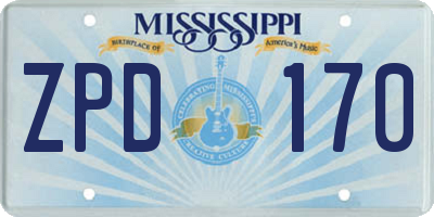 MS license plate ZPD170