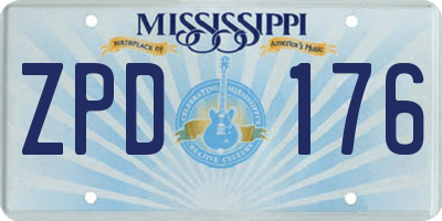 MS license plate ZPD176