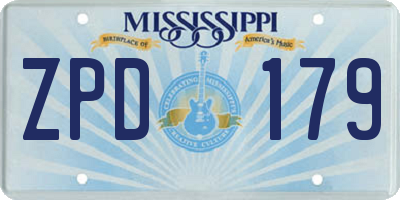 MS license plate ZPD179