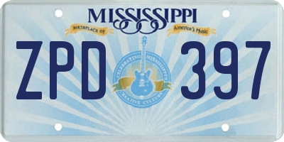 MS license plate ZPD397