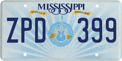 MS license plate ZPD399