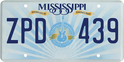 MS license plate ZPD439