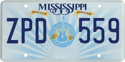 MS license plate ZPD559