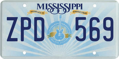 MS license plate ZPD569
