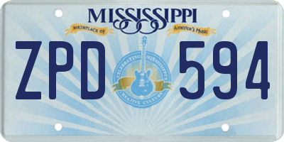 MS license plate ZPD594