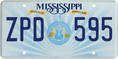 MS license plate ZPD595