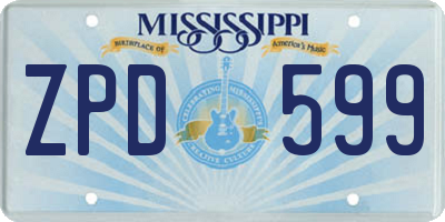 MS license plate ZPD599