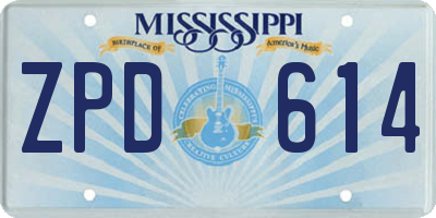 MS license plate ZPD614