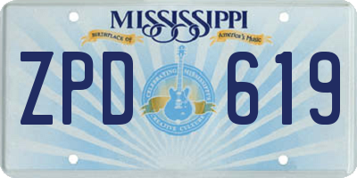 MS license plate ZPD619