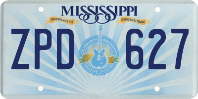 MS license plate ZPD627