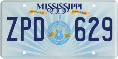 MS license plate ZPD629