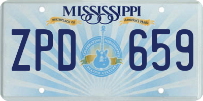 MS license plate ZPD659