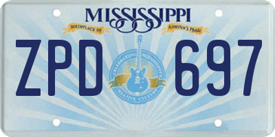 MS license plate ZPD697