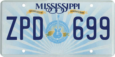 MS license plate ZPD699