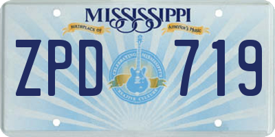 MS license plate ZPD719