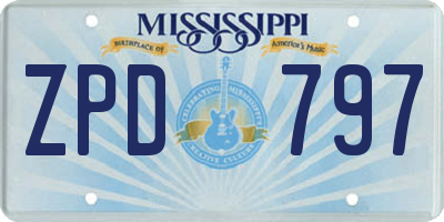 MS license plate ZPD797