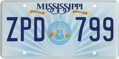 MS license plate ZPD799