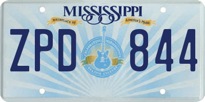 MS license plate ZPD844