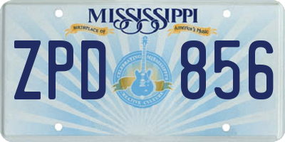 MS license plate ZPD856