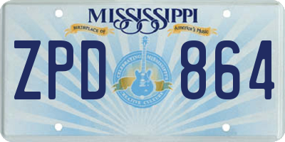 MS license plate ZPD864