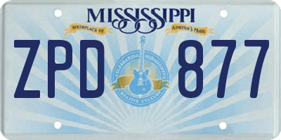 MS license plate ZPD877