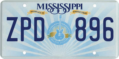 MS license plate ZPD896