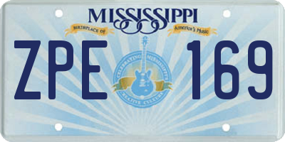 MS license plate ZPE169