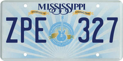MS license plate ZPE327