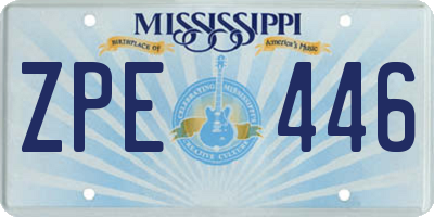 MS license plate ZPE446