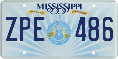MS license plate ZPE486