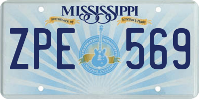 MS license plate ZPE569