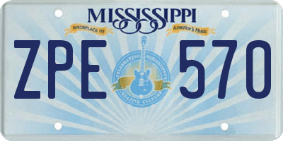 MS license plate ZPE570