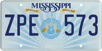 MS license plate ZPE573