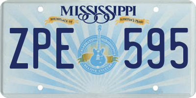 MS license plate ZPE595