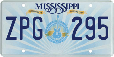 MS license plate ZPG295