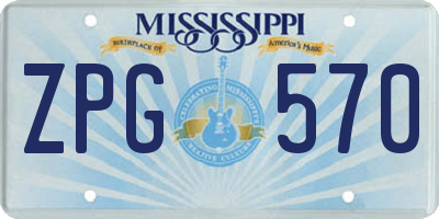 MS license plate ZPG570
