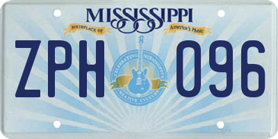 MS license plate ZPH096