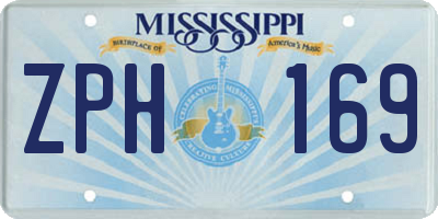 MS license plate ZPH169